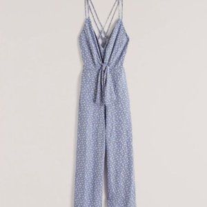 Abercrombie A&F Soulmate Blue Strappy Jumpsuit